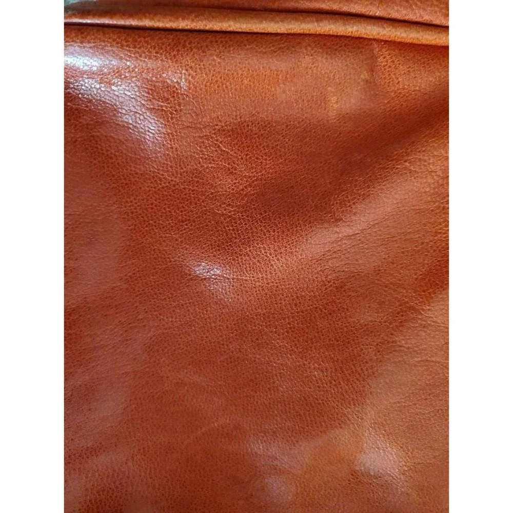 Rebecca Minkoff Women's Zip Closure Crossbody Handbag Leather Orange Chain